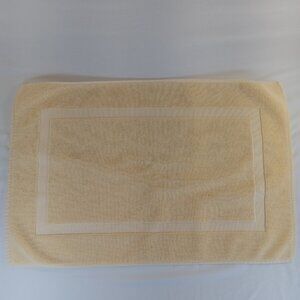 Restoration Hardware Yellow Bath Mat 20x30 Cotton Terry Reversible Bath Rug